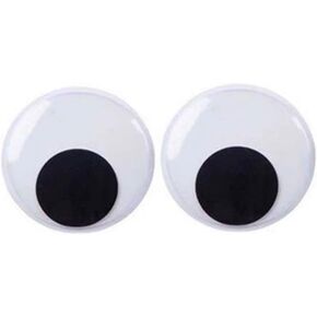 2Pcs White 120mm Giant Googly Eyes Self Adhesive Big Wiggle Eyes Large Sticky Eyes for Party Decorations Refrigerator Door Lawns Car DIY Craft Projects Craft Wiggle Eyes