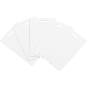 20 Pack Premium Blank PVC Cards with Slot Punch on Short Side - Vertical Slot Punch Blank ID Cards- CAETOUNG CR80 30 Mil Graphic Quality White Plastic Cards for Photo ID Badge Printers