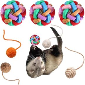 Ferret Toys Interactive Ball Toy for Indoor Cats Dogs Aggressive Chewers