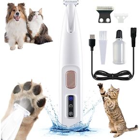 Saffory Paw Trimmer, Electric Dog Trimmer for Paws, Pet Paw Trimmer, Zentric Pet Micro Precision Trimmer, Rechargeable Dog Paw Hair Trimmer with Led Light Low Noise Waterproof