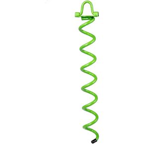Ashman 16 Inch Spiral Ground Anchor Green Color - Ideal for Securing Animals, Tents, Canopies, Sheds, Car Ports, Swing Sets (Pack of 4)