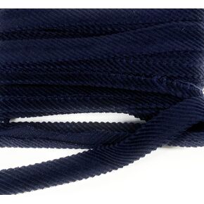 Corderoy Grey FOLD Over Double Fold - Braid Polyester Ribbon Trim 5 Yds Gray Foldover