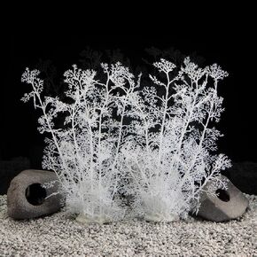 JIH Aquarium Large Plastic Plants Plants,Artificial Plastic Fish Tank Plants Decoration Ornament 14.5 inch Tall
