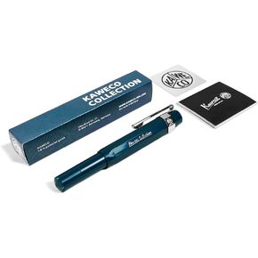 Kaweco COLLECTION Fountain Pen Toyama Teal, Fine Nib Sport Octagonal Clip Chrome
