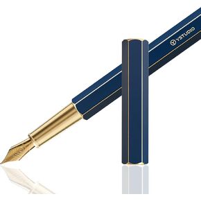 ワイスタジオ(Ystudio) Y-studio YS-STAT-47 Classic Revolve Fountain Pen, F, Blue