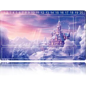 Lorcana Playmats Compatible TCG MTG Gaming Mat Non-Slip Rubber with Zones Play Mat 24x14 Inches
