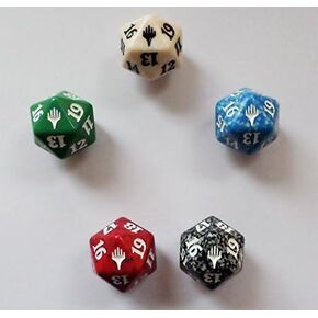 5x Planeswalker Spindown Life Counter - one of each color - Magic the Gathering