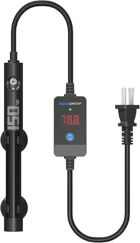 Aquarium Heater,50w/100w/150w/200w/300w/500w Submersible Fish Tank Heater,External LED Controller, with Over-Temperature Protection and Automatic Power-Off When Leaving Water for. in Kuwait