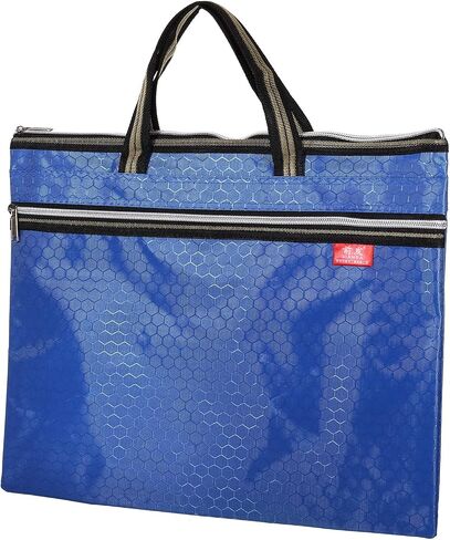 PATIKIL Waterproof Zipper File Bag, Documents Books Tools Storage Zip Pouch for Office Travel, Blue in Saudi Arabia