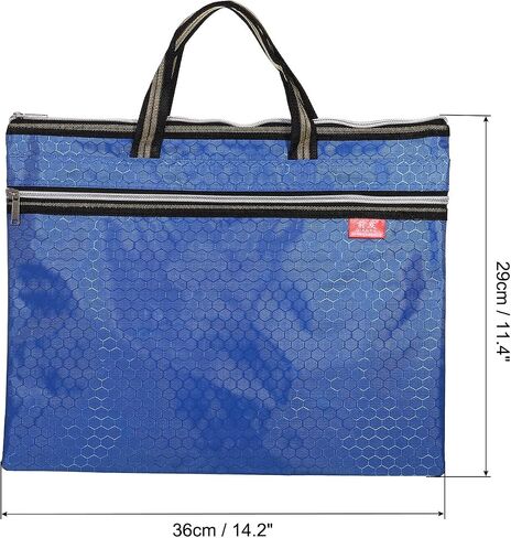 PATIKIL Waterproof Zipper File Bag, Documents Books Tools Storage Zip Pouch for Office Travel, Blue in Saudi Arabia
