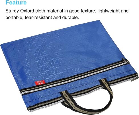 PATIKIL Waterproof Zipper File Bag, Documents Books Tools Storage Zip Pouch for Office Travel, Blue in Saudi Arabia