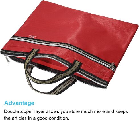 PATIKIL Waterproof Zipper File Bag, Documents Books Tools Storage Zip Pouch for Office Travel, Blue in Saudi Arabia