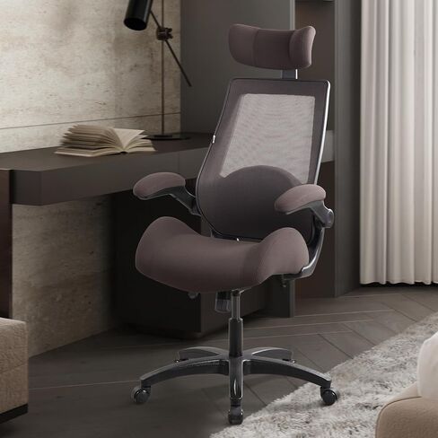 BOLISS High-Back Ergonomic Mesh Computer Office Desk Chair with Super Soft Adjustable Arms Molded Foam Seat and Lumbar Support-Brown in Saudi Arabia