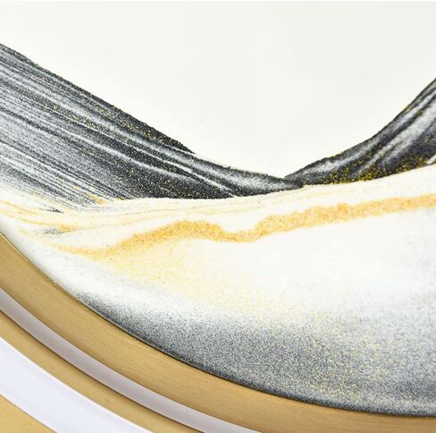 Oneshow Moving Sand Art Painting with LED Light 3D Liquid Motion Dynamic Sand Art Picture Sandscape Display Flowing Sand Round Glass Frame Relaxing Desktop Decor for Home Office Adults Gifts (Black) in Saudi Arabia
