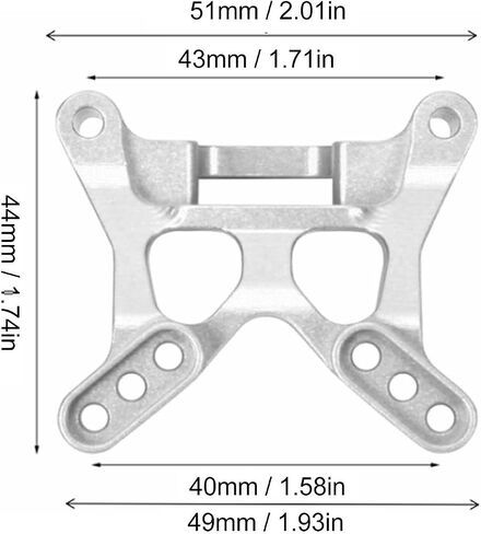 Aluminium Alloy RC Front Rear Shock Tower,1/10 RC Shock Mount for RC Cars (Dark Blue) in Saudi Arabia