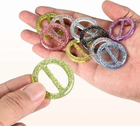 uxcell 6Pcs T-Shirt Clips, Plastic Scarf Ring Clip Round Tie Circle Clip Buckle Fashion Clothes Corner Knotted Button for Women's Silk Clothing Decoration in Saudi Arabia