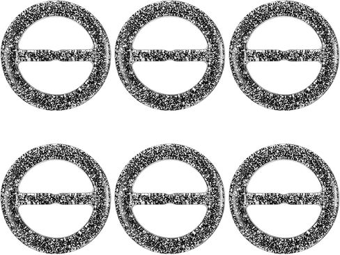 uxcell 6Pcs T-Shirt Clips, Plastic Scarf Ring Clip Round Tie Circle Clip Buckle Fashion Clothes Corner Knotted Button for Women's Silk Clothing Decoration in Saudi Arabia