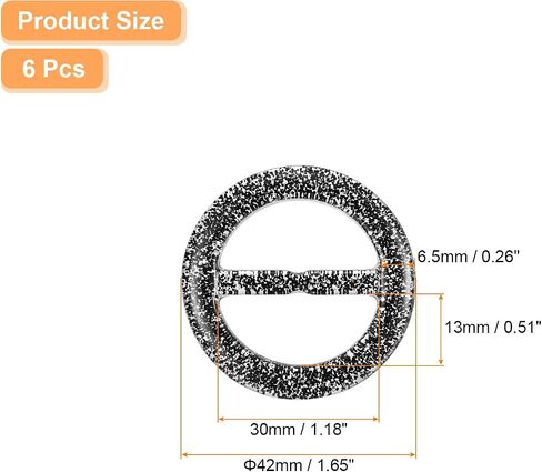 uxcell 6Pcs T-Shirt Clips, Plastic Scarf Ring Clip Round Tie Circle Clip Buckle Fashion Clothes Corner Knotted Button for Women's Silk Clothing Decoration in Saudi Arabia