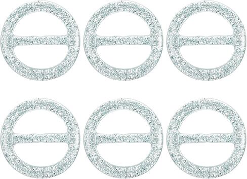 uxcell 6Pcs T-Shirt Clips, Plastic Scarf Ring Clip Round Tie Circle Clip Buckle Fashion Clothes Corner Knotted Button for Women's Silk Clothing Decoration in Saudi Arabia