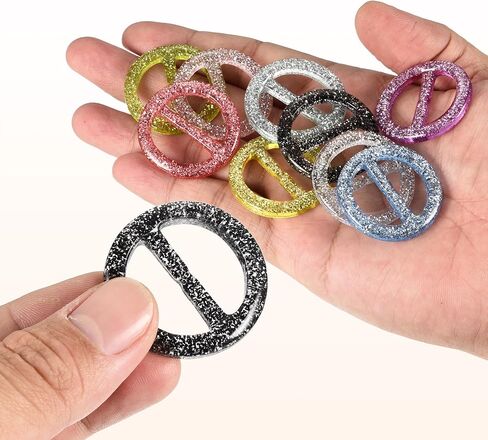 uxcell 6Pcs T-Shirt Clips, Plastic Scarf Ring Clip Round Tie Circle Clip Buckle Fashion Clothes Corner Knotted Button for Women's Silk Clothing Decoration in Saudi Arabia