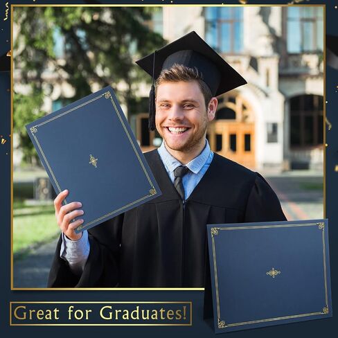 108 Pcs Certificate Kit Award Certificate Collection Include 36 Certificate Holder 36 Certificate Paper 36 Gold Foil Award Seal for Graduation Diploma Accomplishment Document Supplies (Navy Blue) in Saudi Arabia