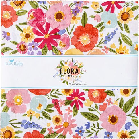 Echo Park Paper Co. Flora No. 6 10" Stacker 42 10-inch Squares Layer Cake Riley Blake 10-14460-42 in Saudi Arabia