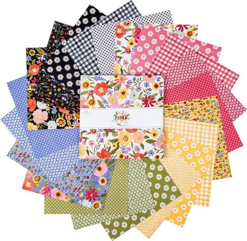 Echo Park Paper Co. Flora No. 6 10" Stacker 42 10-inch Squares Layer Cake Riley Blake 10-14460-42 in Saudi Arabia