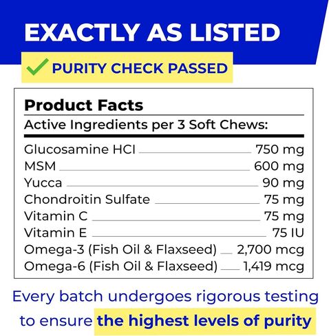 Pawfect Mobility - Glucosamine Treats for Dogs - Hip & Joint Health Supplement Chews w/Omega-3, Chondroitin, MSM - Made in USA - Joint Pain Relief - Hip & Joint Care - 120ct in Saudi Arabia