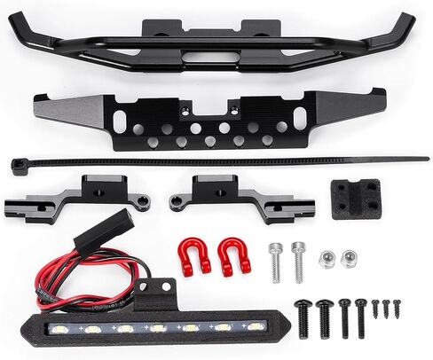 Front Bumper with Trailer Hitch Hooks and Light for TRX4M Bronco Upgrade 1/18 RC Crawler in Kuwait