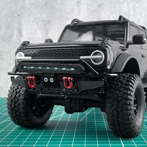 Front Bumper with Trailer Hitch Hooks and Light for TRX4M Bronco Upgrade 1/18 RC Crawler in Kuwait