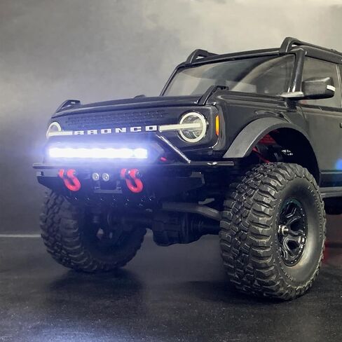 Front Bumper with Trailer Hitch Hooks and Light for TRX4M Bronco Upgrade 1/18 RC Crawler in Kuwait