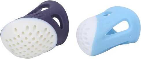 Agatige 2PCS Sewing Thimble, Finger Protector Covers Silicone Finger Tips Guard Thimble Finger Pads Soft Comfort Thimble for Sorting Task, Embroidery, Paperwork, Cutting, Wax Carving in Saudi Arabia