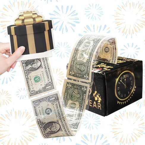 ALIBBON Merry Christmas Money Box for Cash Gift Pull, Money Gift Boxes for Cash, Money Holder for Cash Gift, Money Pull Box for Cash Gift, Money Gift Holder Money Surprise Box Christmas Gift Box in Saudi Arabia