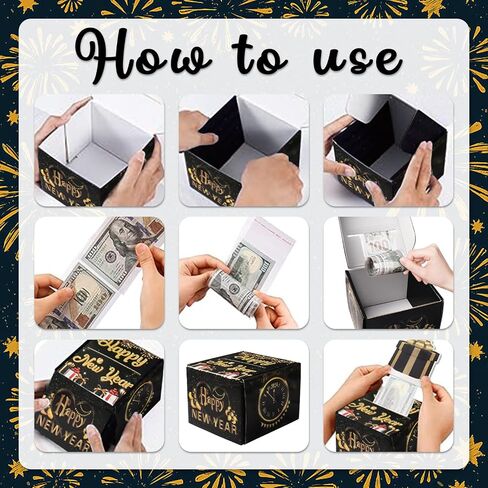 ALIBBON Merry Christmas Money Box for Cash Gift Pull, Money Gift Boxes for Cash, Money Holder for Cash Gift, Money Pull Box for Cash Gift, Money Gift Holder Money Surprise Box Christmas Gift Box in Saudi Arabia