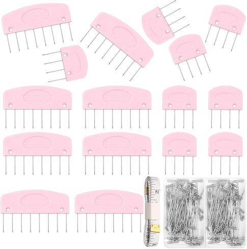 110 Pcs Knit Blockers Combs Pins, Knit Blocking Combs for Blocking Knitting, 100 T-pins for Blocking Knitting, Knit Blockers Crochet Sewing Lace Needlework Projects Tool Device in Kuwait