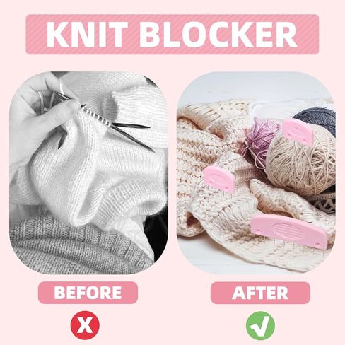 110 Pcs Knit Blockers Combs Pins, Knit Blocking Combs for Blocking Knitting, 100 T-pins for Blocking Knitting, Knit Blockers Crochet Sewing Lace Needlework Projects Tool Device in Kuwait