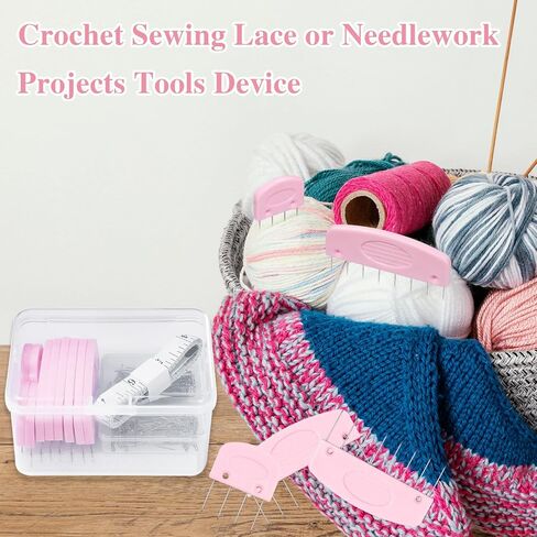 110 Pcs Knit Blockers Combs Pins, Knit Blocking Combs for Blocking Knitting, 100 T-pins for Blocking Knitting, Knit Blockers Crochet Sewing Lace Needlework Projects Tool Device in Kuwait