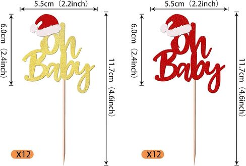 Rsstarxi 24 Pack Merry Grinchmas Cupcake Toppers Red Green Glitter Santa Hat Merry Christmas Cupcake Picks for Grinch Christmas Theme Xmas Holiday Kids Birthday Party Cake Decorations Supplies in Kuwait