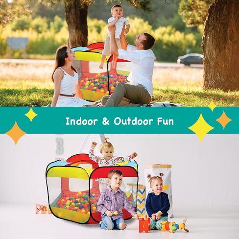 Kids Ball Pit Large Pop Up Ball Pit Tent for Toddlers - Indoor & Outdoor Gift Toys for Infants Girls & Boys, Baby Playpen with Zipper Storage Bag, Ball Pit Balls Not Included in Kuwait