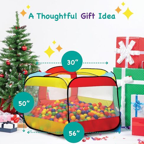 Kids Ball Pit Large Pop Up Ball Pit Tent for Toddlers - Indoor & Outdoor Gift Toys for Infants Girls & Boys, Baby Playpen with Zipper Storage Bag, Ball Pit Balls Not Included in Kuwait