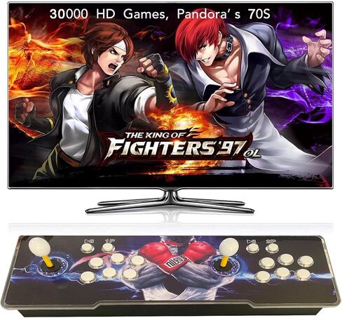 FVBADE [30000 Game in 1] 70S Pandora Box Retro Games Arcade Game Console with Two Separate Host for PC & Projector & TV 3D Games 1-4 Players Category Favorite List Save/Search/Hide/Pause/Delete Game in Saudi Arabia