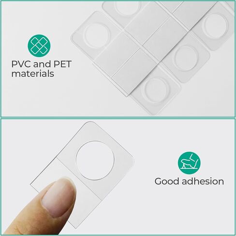 500 Pcs Hang Tags, 1-1/4 x 7/8 Inch Self-Adhesive Clear Hang Tags with Round Hole, Plastic Hanging Tabs for Retail, Jewelry, Handicrafts, Small Items Display in Saudi Arabia