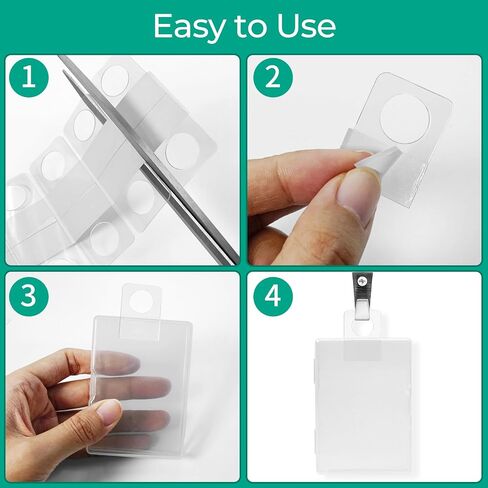 500 Pcs Hang Tags, 1-1/4 x 7/8 Inch Self-Adhesive Clear Hang Tags with Round Hole, Plastic Hanging Tabs for Retail, Jewelry, Handicrafts, Small Items Display in Saudi Arabia