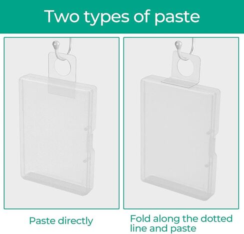 500 Pcs Hang Tags, 1-1/4 x 7/8 Inch Self-Adhesive Clear Hang Tags with Round Hole, Plastic Hanging Tabs for Retail, Jewelry, Handicrafts, Small Items Display in Saudi Arabia