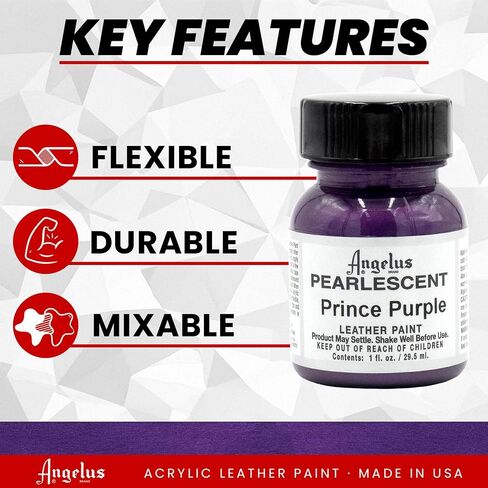 طلاء جلد Angelus Pearlescent، ذهب عيار 18 قيراط، 4 أونصة لتخصيص الأحذية والأحذية الطويلة والسترات والقمصان والأحذية الرياضية والمزيد - صنع في الولايات المتحدة الأمريكية in Saudi Arabia