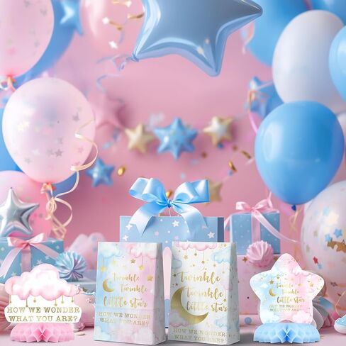 10 Pack Twinkle Twinkle Little Star Party Honeycomb Centerpieces for Kids' Starry Birthday Decorations and Baby Shower Supplies - Cute Star Table Toppers for Twinkle Twinkle Little Star Theme Party in Saudi Arabia