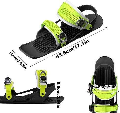 eefaYIYIFA Mini Short Ski Skates for Snow，Mini Short Ski Skates for Snow Pro Version，Adjustable Short Mini Ski Skates，Short Snowskates Snowblades Skiboards for Winter Sport Skiing Equipment in Saudi Arabia