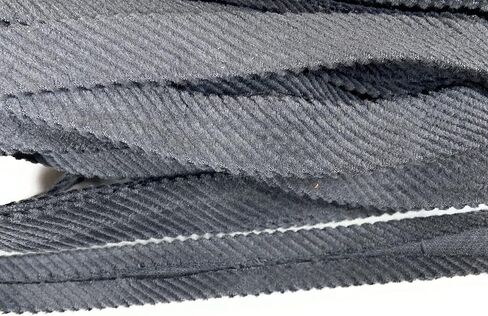 Corderoy Grey FOLD Over Double Fold - Braid Polyester Ribbon Trim 5 Yds Gray Foldover in Saudi Arabia