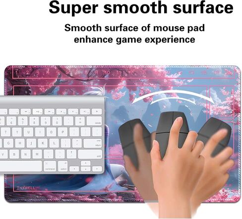 Lorcana Playmat for TCG Trading Card Games,Gamemat 23.6 inches by 13.7 inches, The Bottom of The Game is Non-Slip, with Auxiliary Combat Frame Suitable for Beginners (15,Auxiliary box1) in Kuwait