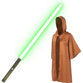 Rainbow Lightsaber and Cloak Dress-Up Package, 15 Colors, USB Charging